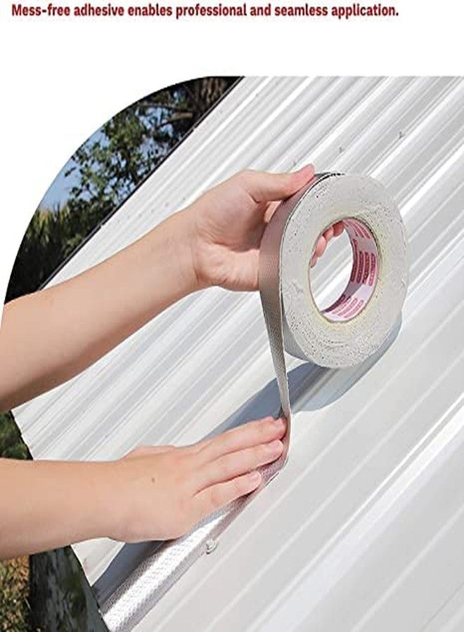 Jall Leakage Repair Waterproof Tape for Pipe Leakage Roof Water Leakage Solution Aluminium Foil Tape Waterproof Adhesive Tape Sealing Butyl Rubber Tape for Surface Crack, Pipe - Image 4
